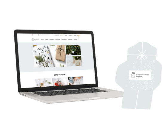 Persoonlijke kerstwebshop in bedrijfsuitstraling
