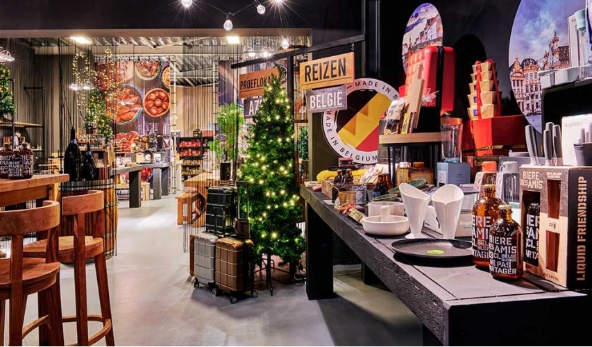 Kerstpakket showroom voor het zelf samenstellen van kerstgeschenken